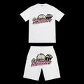 Trapstar Shooters Short Set White/Pink