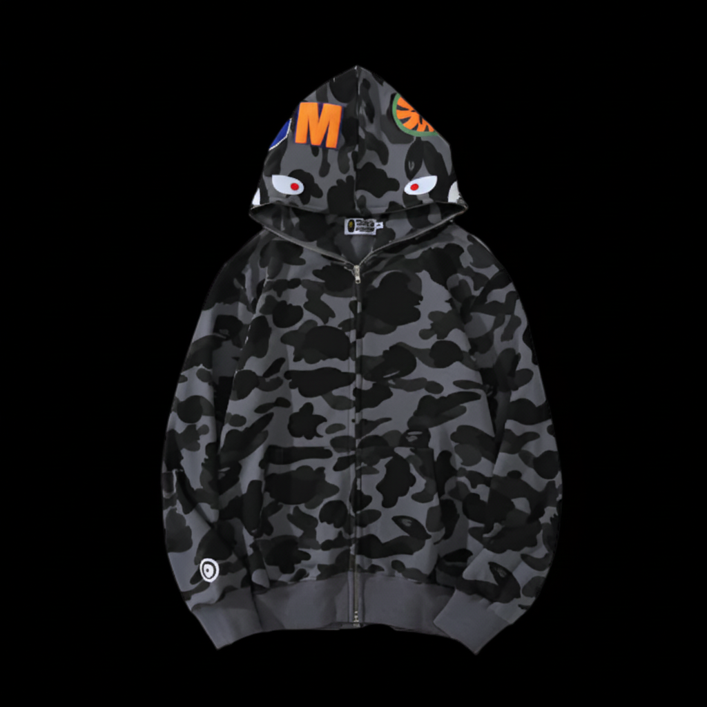 Bape Zip Up Hoodie Black