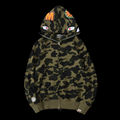 Bape Zip Up Hoodie Camo Green