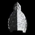 Bape Monochrome  Predator Zip Up Hoodie