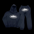 Corteiz Alcatraz Black Hoodie Set