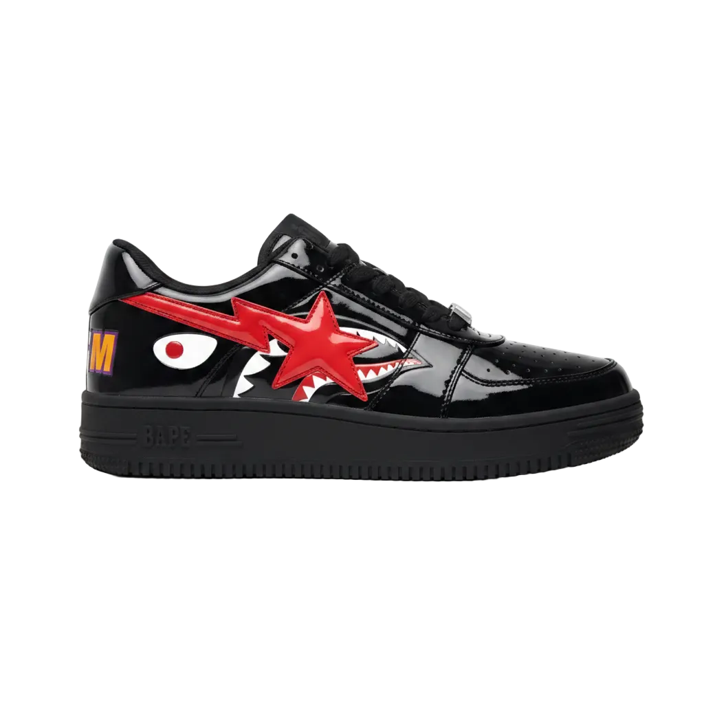 Bapesta Low Black Shark Face
