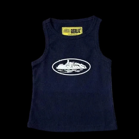 Corteiz Alcatraz Unisex Tank Top Navy Blue